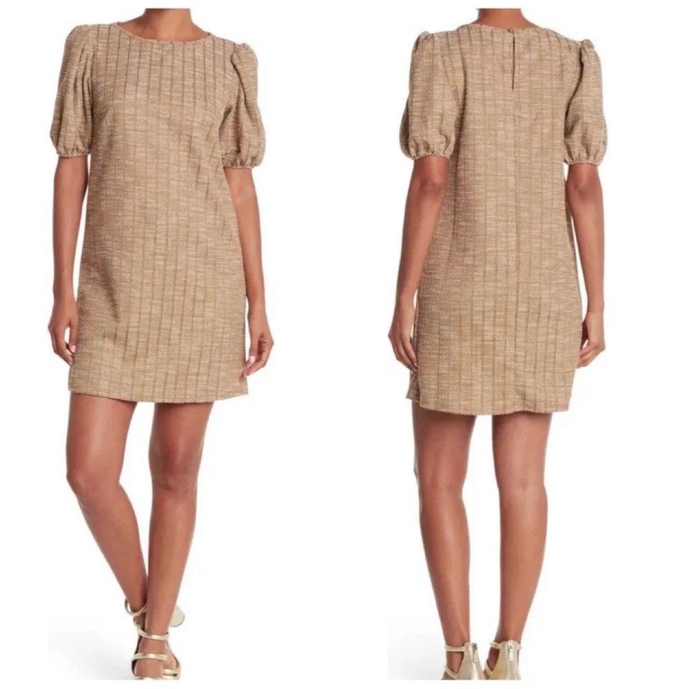 NEW ModCloth City By Week Metallic Shift Dress M